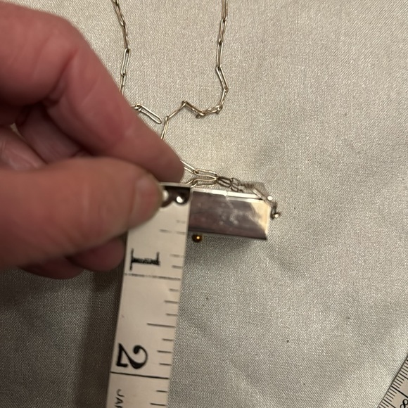 Anne Harvey Sterling Silver Purse Necklace.  34” sterling chain. Vintage - Picture 7 of 13